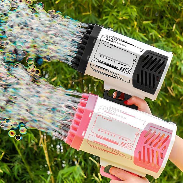 Mullipüstol - 69 auku, 1000+ mulli/min, LED tuled | BUBBLEPUFF