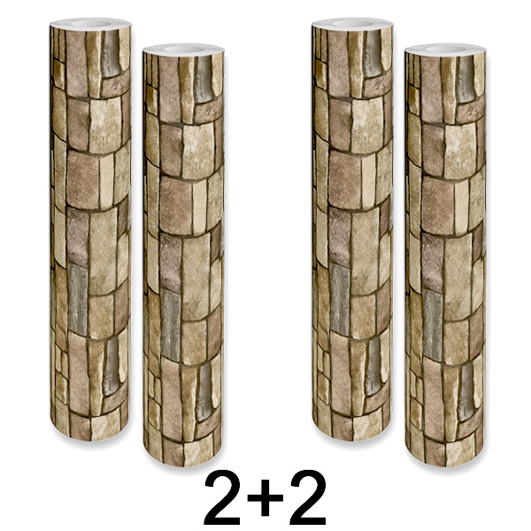 2x 1+1 TASUTA Isekleepuv 3D Telliskivimustriga Seinapaneel | WALLCORWRAP