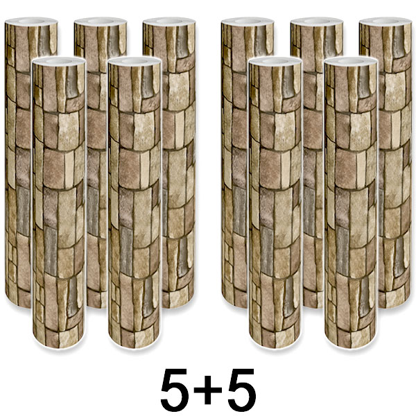 5x 1+1 TASUTA Isekleepuv 3D Telliskivimustriga Seinapaneel | WALLCORWRAP