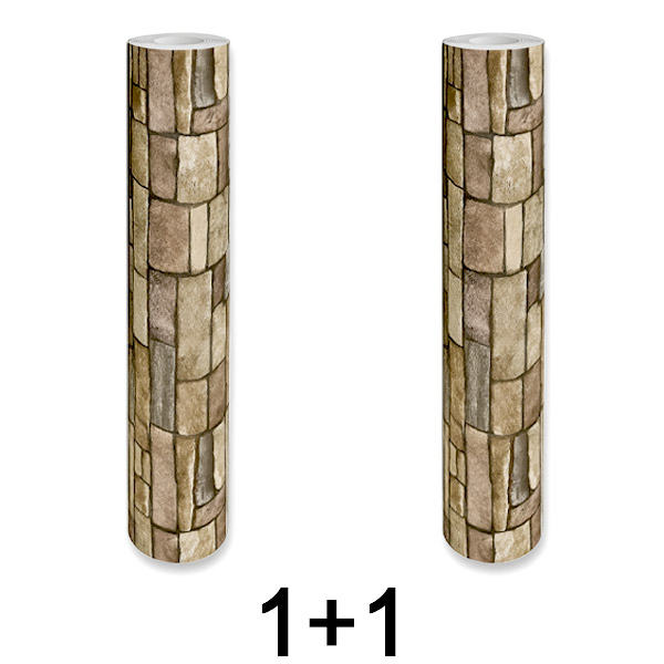 1x 1+1 TASUTA Isekleepuv 3D Telliskivimustriga Seinapaneel | WALLCORWRAP