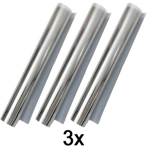3x Peegelprivaatsuskile akendele – 45×200 cm, tööriistu pole vaja | FOILBLISS