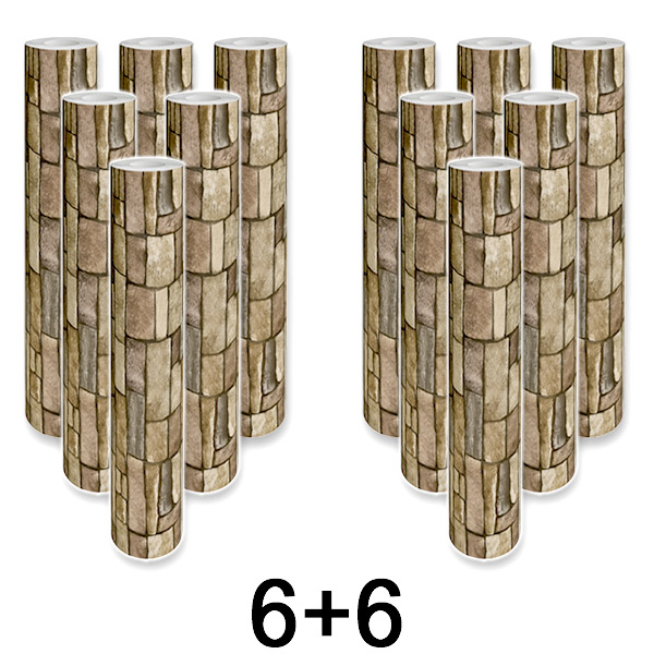 6x 1+1 TASUTA Isekleepuv 3D Telliskivimustriga Seinapaneel | WALLCORWRAP