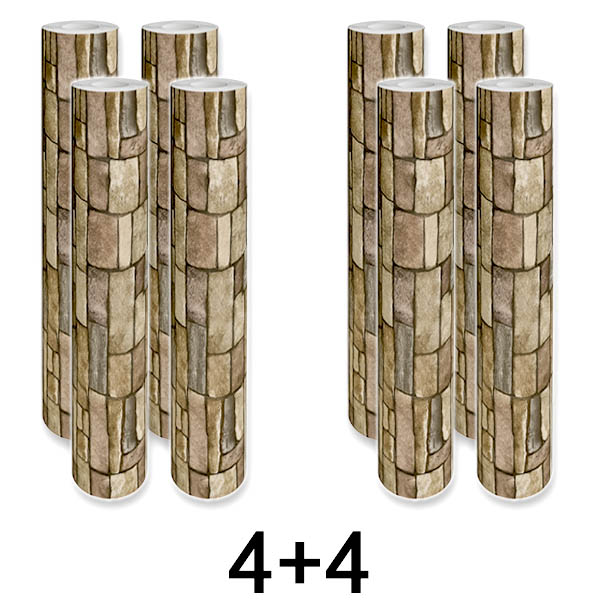 4x 1+1 TASUTA Isekleepuv 3D Telliskivimustriga Seinapaneel | WALLCORWRAP