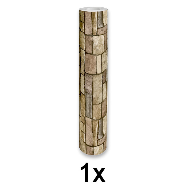 1x Isekleepuv 3D Telliskivimustriga Seinapaneel | WALLCORWRAP