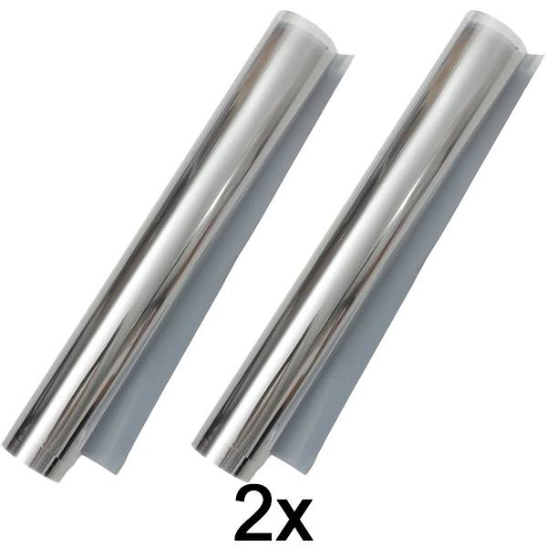2x Peegelprivaatsuskile akendele – 45×200 cm, tööriistu pole vaja | FOILBLISS