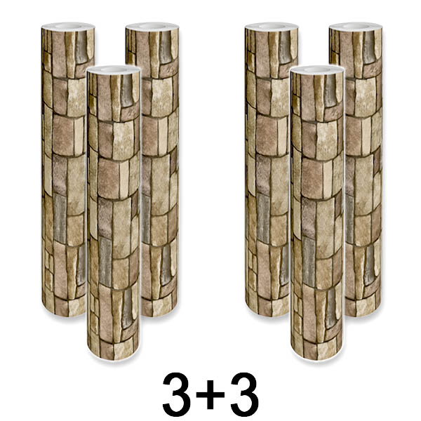 3x 1+1 TASUTA Isekleepuv 3D Telliskivimustriga Seinapaneel | WALLCORWRAP