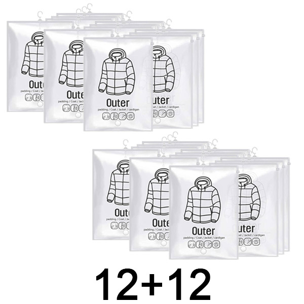 3x Rippuvad vaakumkottid hoiustamiseks – (4 tk) | VACUHANG 4+4 TASUTA