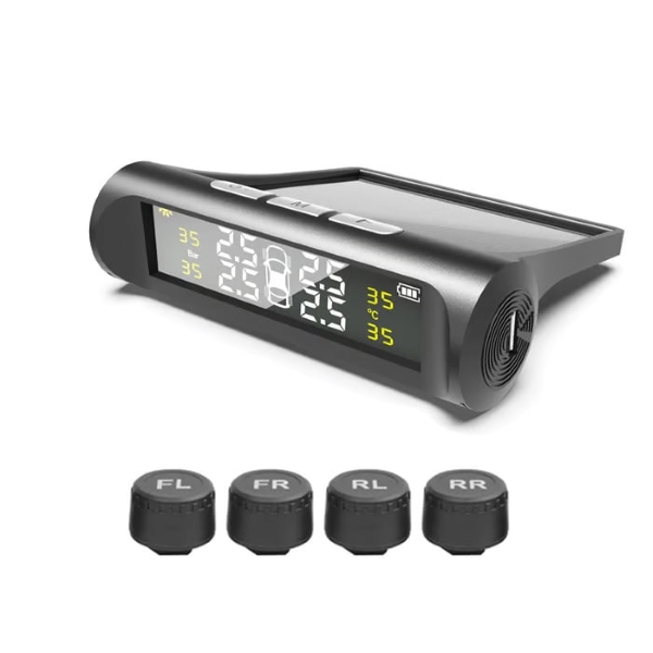 Rehvirõhu jälgimissüsteem - 4 andurit, Päikeseenergia + USB, IPX7 | TIREPRESS
